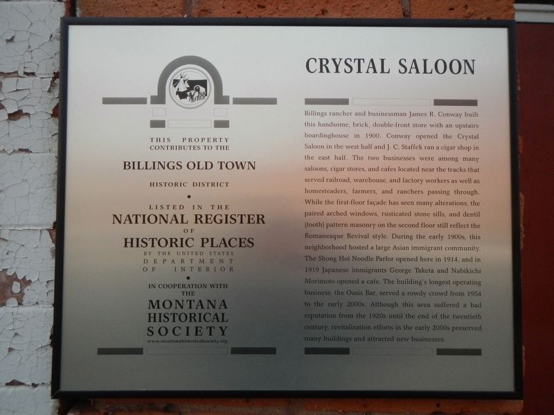 Crystal Saloon Marker image. Click for full size.
