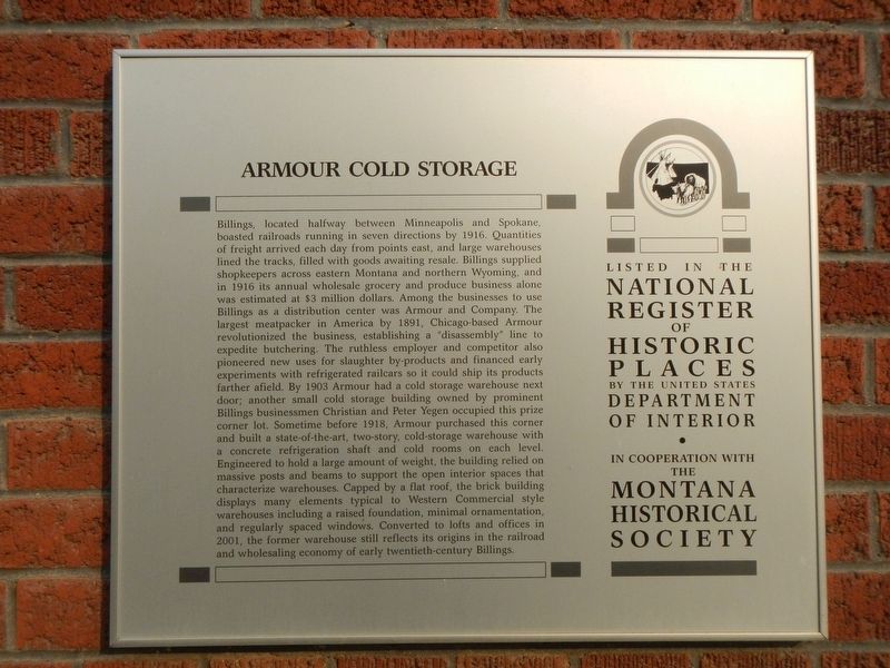 Armour Cold Storage Marker image. Click for full size.