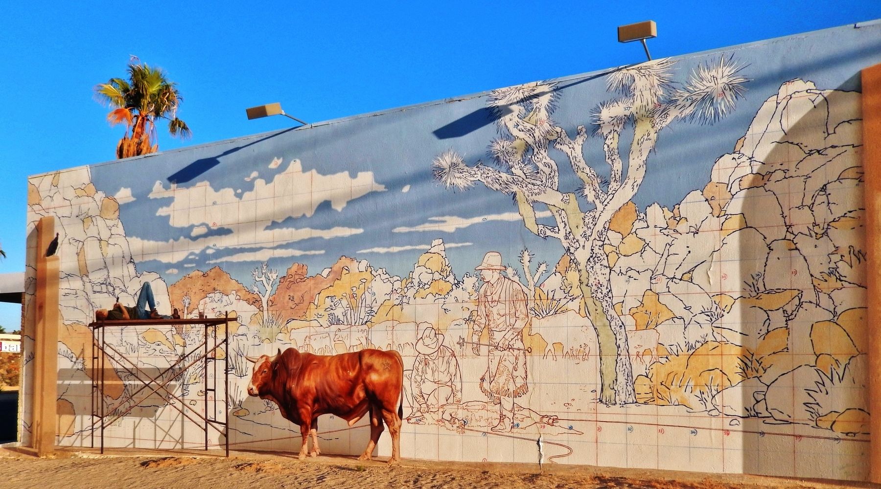 Cattle Days in Hidden Valley Mural. Click for full size. Cattle Days in Hidden Valley Mural image. Click for full size.