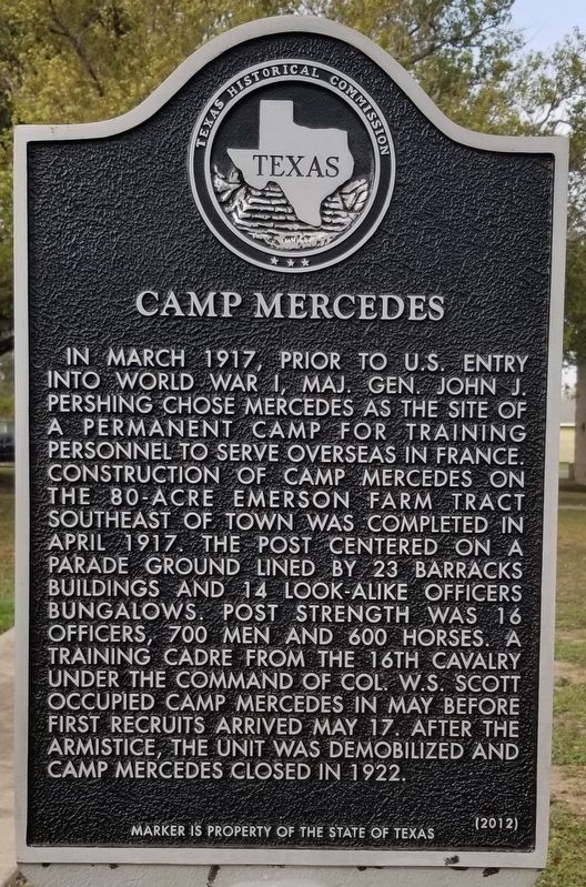 Camp Mercedes Marker. Click for full size. Camp Mercedes Marker image. Click for full size.