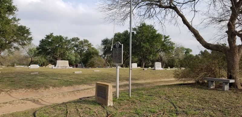 Ebony Grove Cemetery and Marker image. Click for full size.