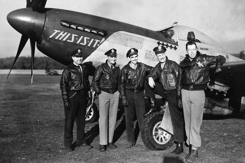 352nd Fighter Group P-51D “This Is It” (s/n 44-14911; fuselage code PZ-M) in England, 1944 image. Click for full size.