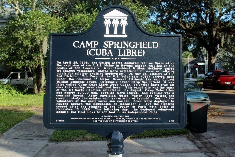 Camp Springfield (Cuba Libre) Marker image. Click for full size.