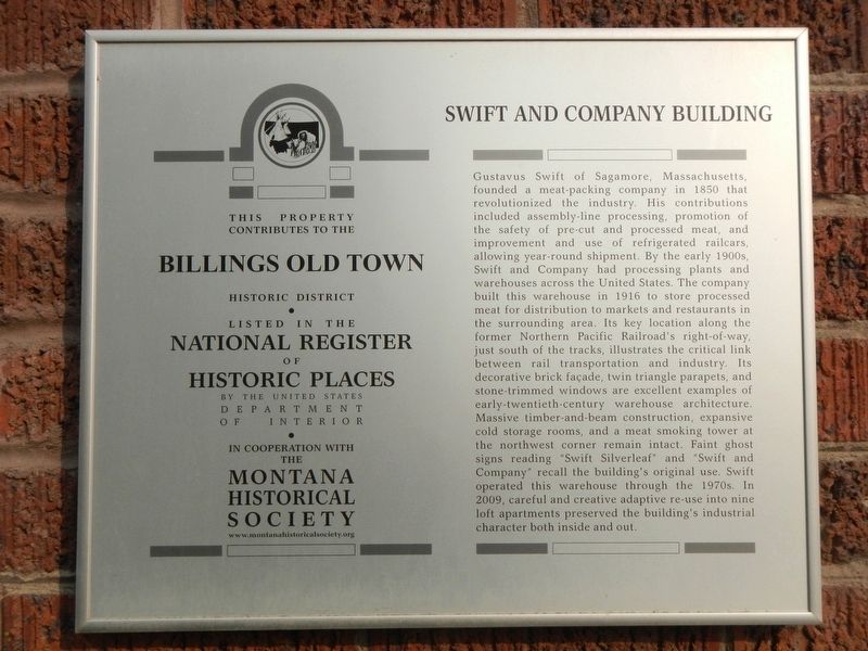 Swift and Company Building Marker image. Click for full size.