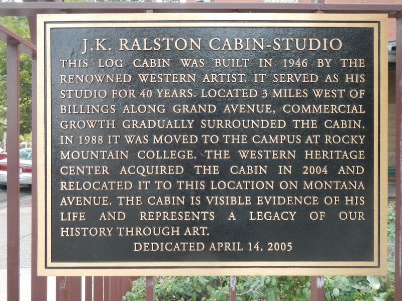 J.K. Ralston Cabin-Studio Marker image. Click for full size.