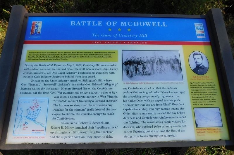 Battle Of McDowell Marker image. Click for full size.