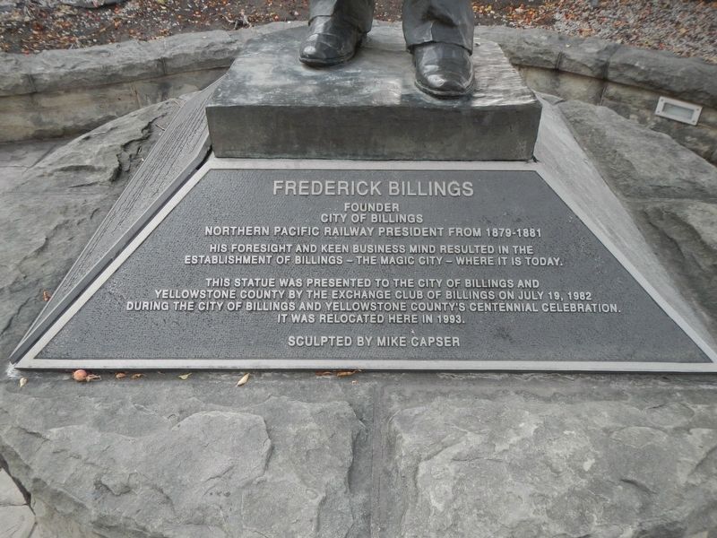 Frederick Billings Marker image. Click for full size.
