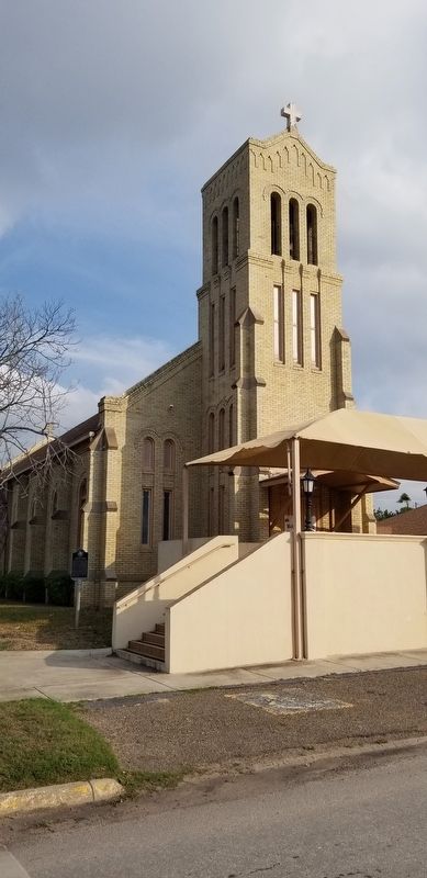 Our Lady of Mercy Catholic Church and Marker image. Click for full size.