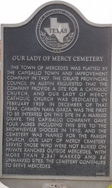 Our Lady of Mercy Cemetery Marker. Click for full size. Our Lady of Mercy Cemetery Marker image. Click for full size.