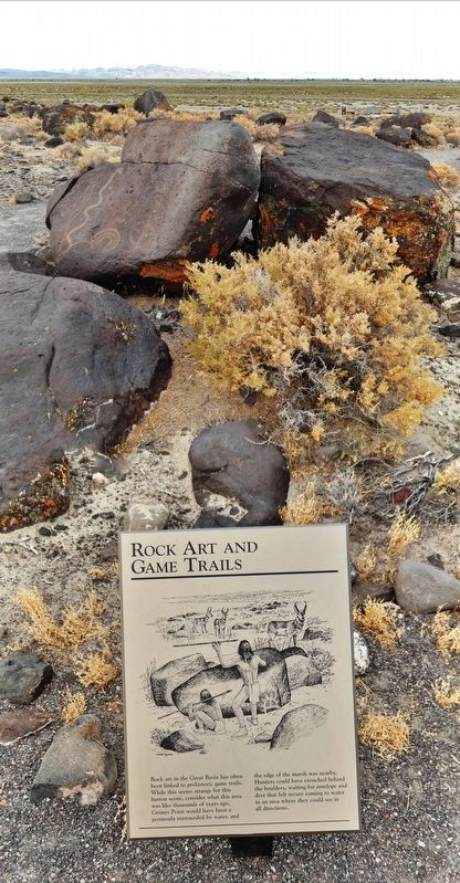 Rock Art & Game Trails Marker. Click for full size. Rock Art & Game Trails Marker image. Click for full size.