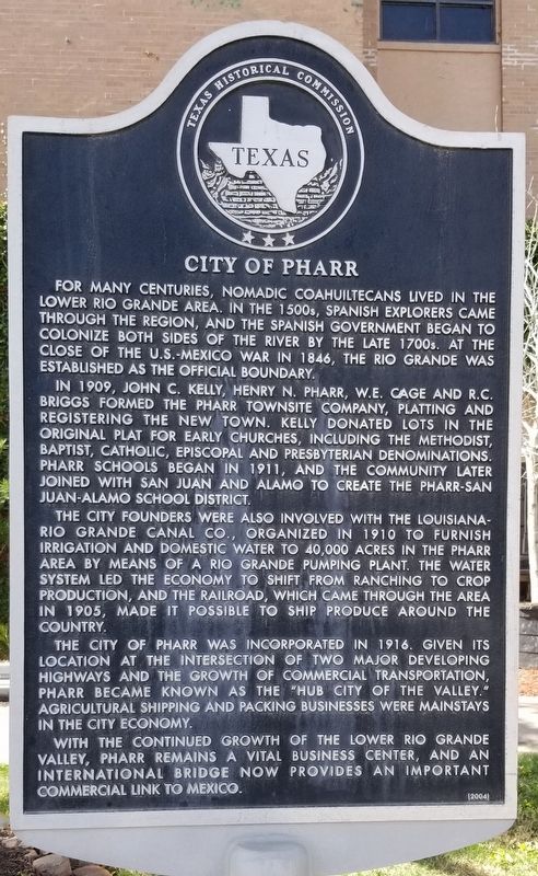 City of Pharr Marker image. Click for full size.