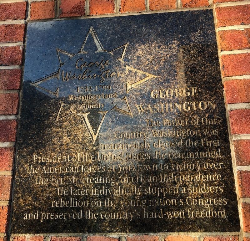 George Washington Marker. Click for full size. George Washington Marker image. Click for full size.