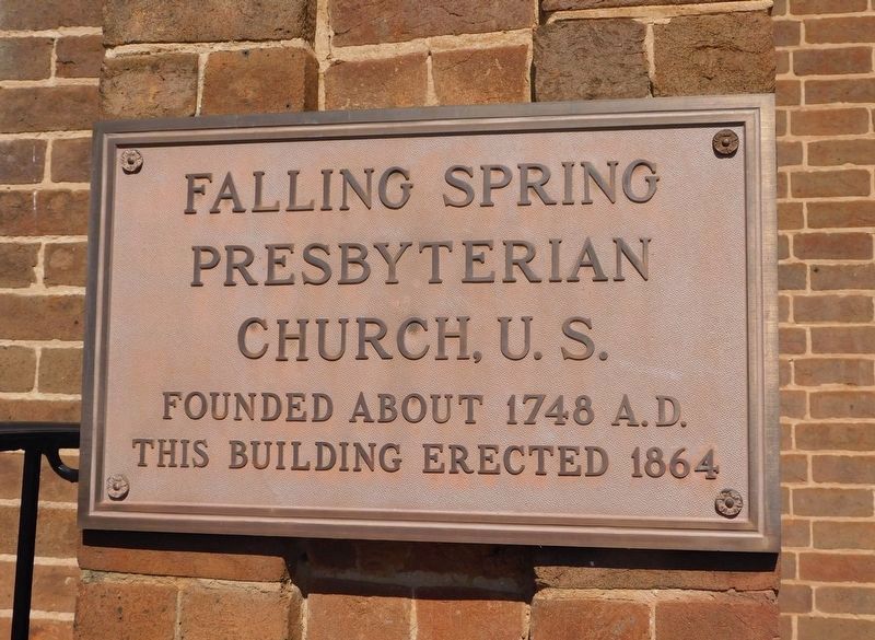 Falling Spring Presbyterian Church Plaque image. Click for full size.