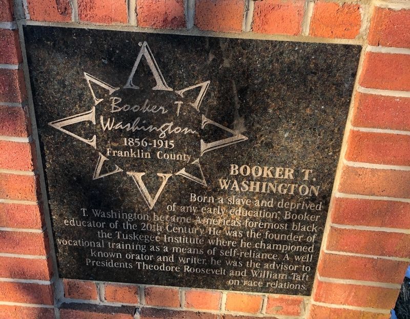 Booker T. Washington Marker image. Click for full size.