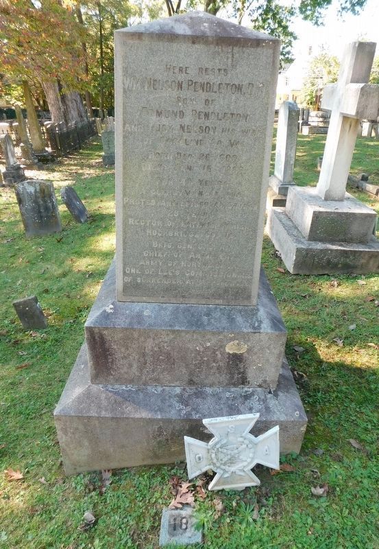 Grave of General William Pendleton, CSA image. Click for full size.