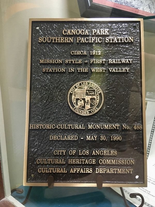 Canoga Park Station Marker. Click for full size. Canoga Park Station Marker image. Click for full size.