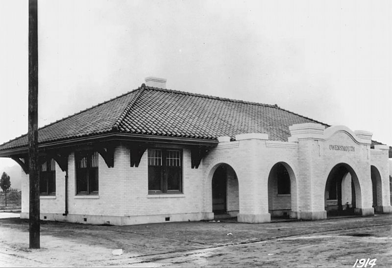 Canoga Park Station - Owensmouth, 1914. Click for full size. Canoga Park Station - Owensmouth, 1914 image. Click for full size.