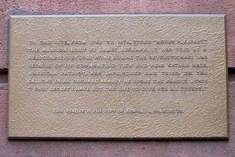 Mount Pleasant plaque image. Click for full size.