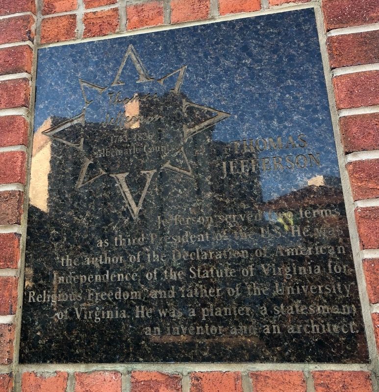 Thomas Jefferson Marker. Click for full size. Thomas Jefferson Marker image. Click for full size.