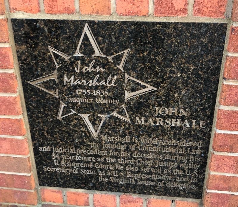 John Marshall Marker. Click for full size. John Marshall Marker image. Click for full size.