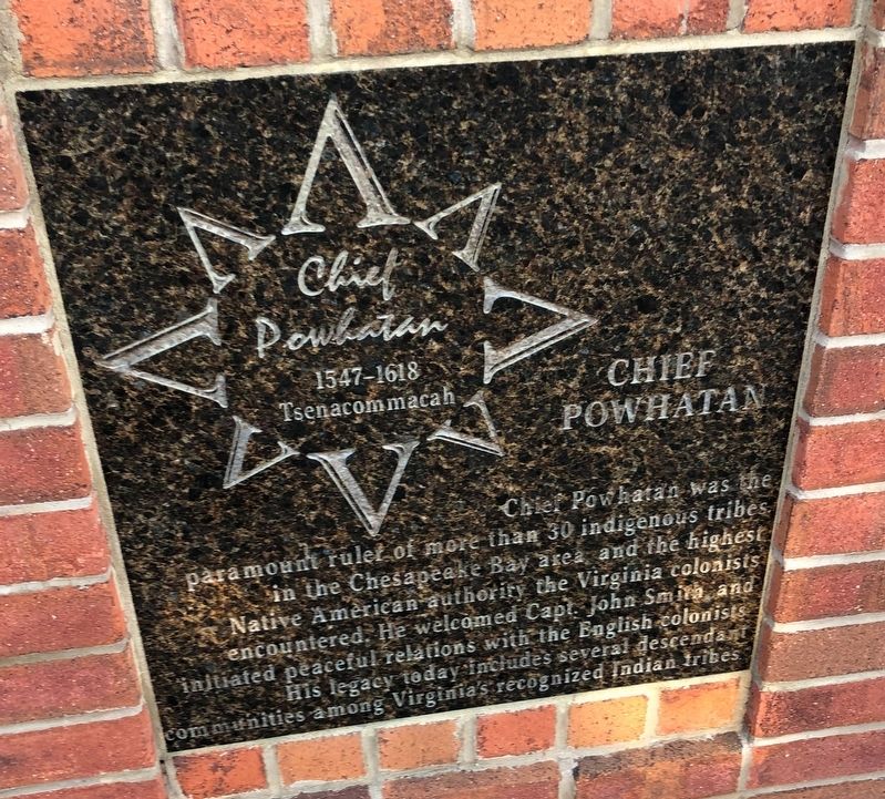 Chief Powhatan Marker image. Click for full size.