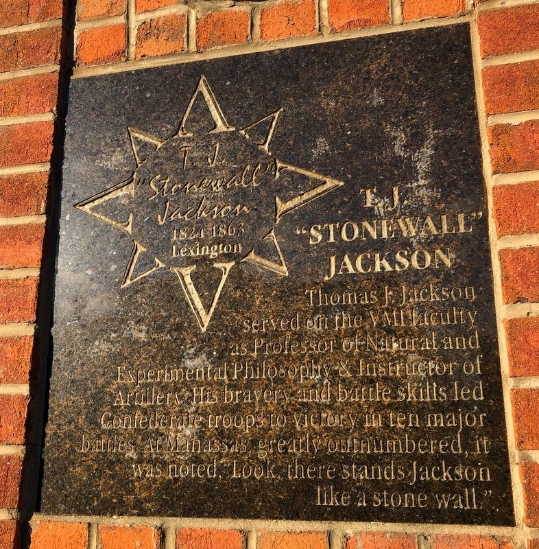 T.J. "Stonewall" Jackson Marker. Click for full size. T.J. "Stonewall" Jackson Marker image. Click for full size.