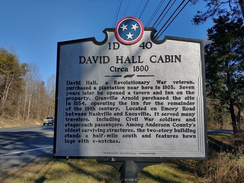 David Hall Cabin Marker. Click for full size. David Hall Cabin Marker image. Click for full size.