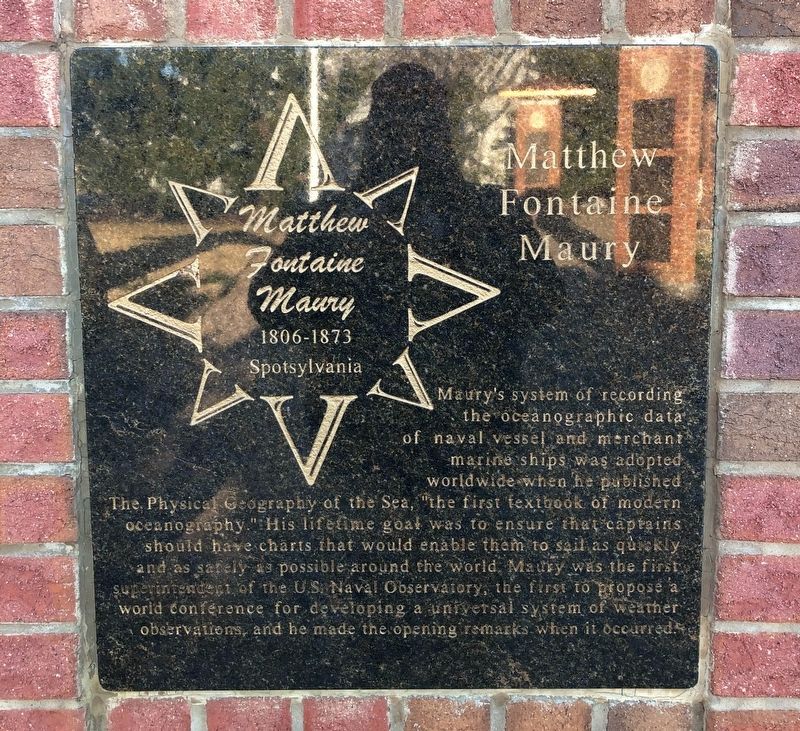 Matthew Fontaine Maury Marker. Click for full size. Matthew Fontaine Maury Marker image. Click for full size.