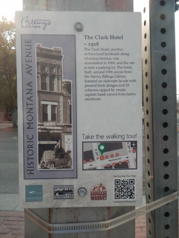 The Clark Hotel - 1928 Marker image. Click for full size.