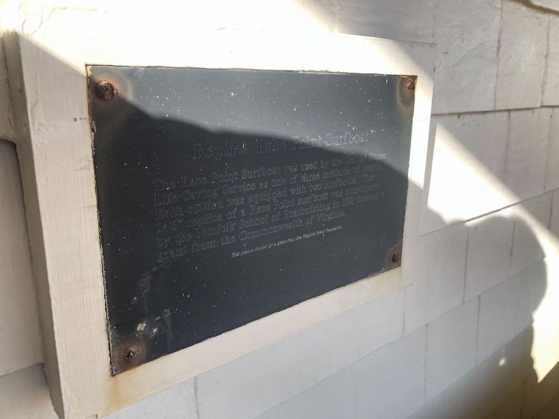 Replica Race Point Surfboat Marker. Click for full size. Replica Race Point Surfboat Marker image. Click for full size.