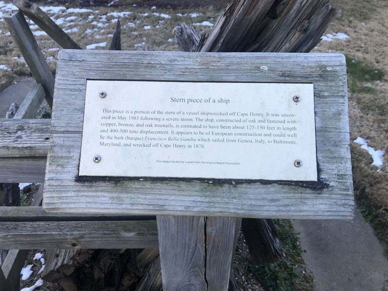 Stern piece of a ship Marker. Click for full size. Stern piece of a ship Marker image. Click for full size.