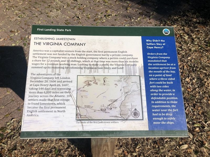 The Virginia Company Marker. Click for full size. The Virginia Company Marker image. Click for full size.