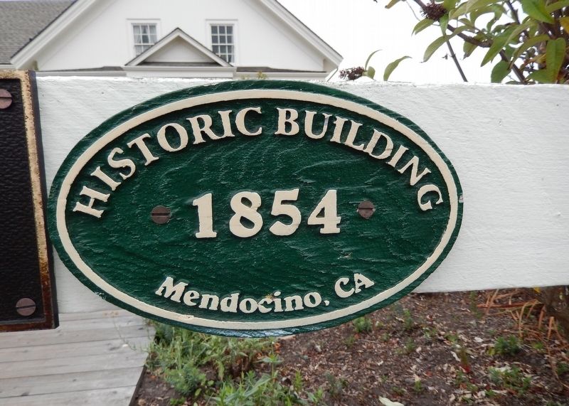 Mendocino Historic Building Plaque image. Click for full size.