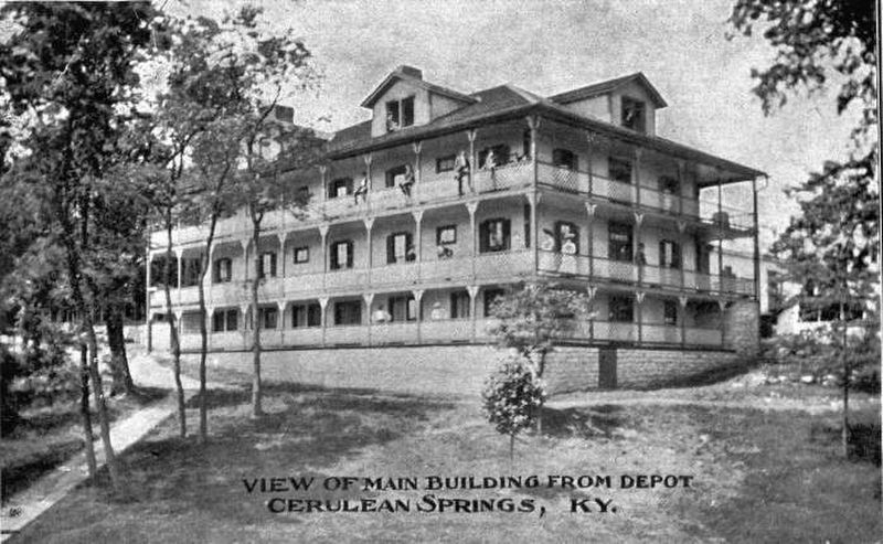 Cerulean Springs Hotel postcard. Click for full size. Cerulean Springs Hotel postcard image. Click for full size.