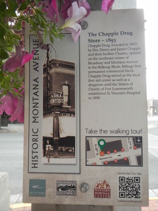 The Chapple Drug Store - 1893 Marker image. Click for full size.