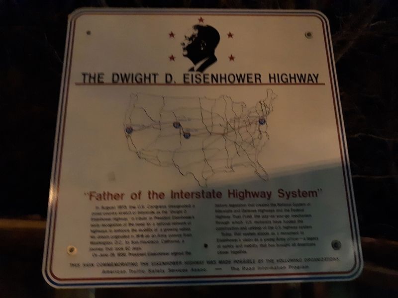 The Dwight D. Eisenhower Highway Marker image. Click for full size.