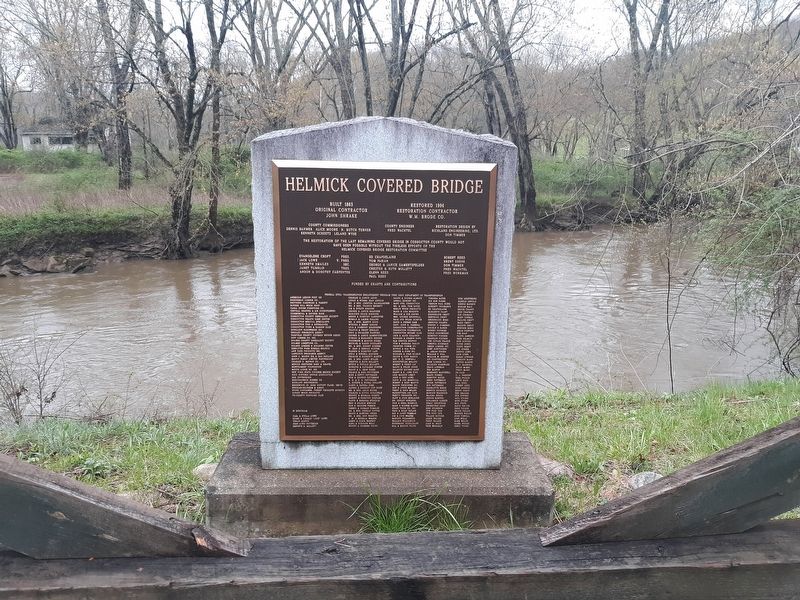 Helmick Covered Bridge Marker image. Click for full size.