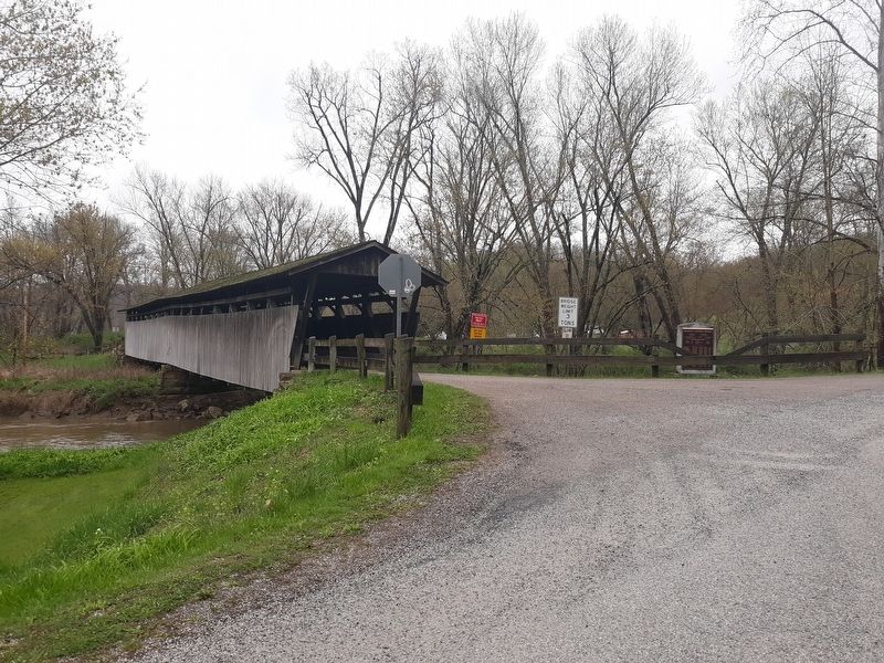 Helmick Covered Bridge Marker image. Click for full size.