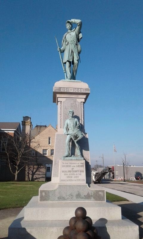 Highland County Civil War Memorial. Click for full size. Highland County Civil War Memorial image. Click for full size.