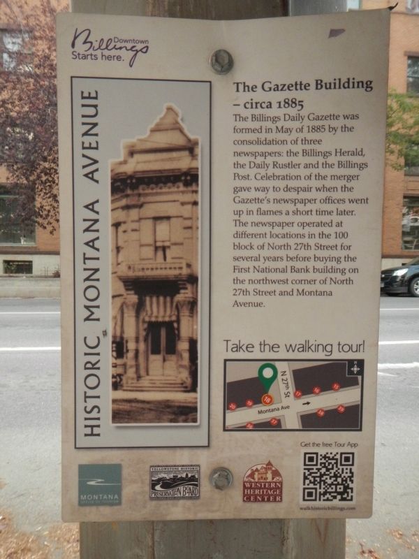 The Gazette Building - circa 1935 Marker image. Click for full size.