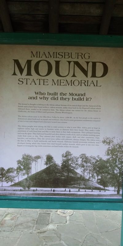 Who built the Mound and why did they build it? Marker image. Click for full size.