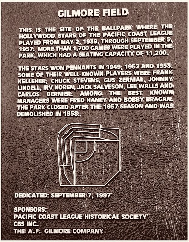 Gilmore Field Marker image. Click for full size.