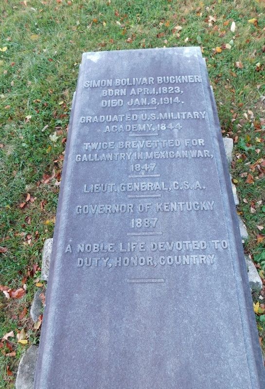 Grave of Confederate General Simon Bolivar Buckner image. Click for full size.