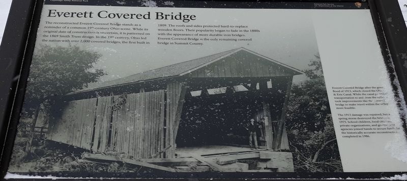 Everett Covered Bridge Marker image. Click for full size.