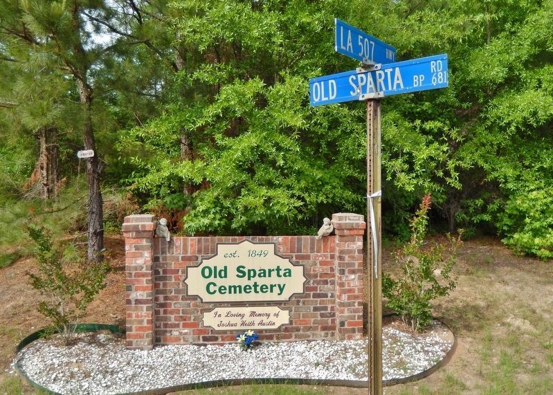 Old Sparta Cemetery Sign image. Click for full size.