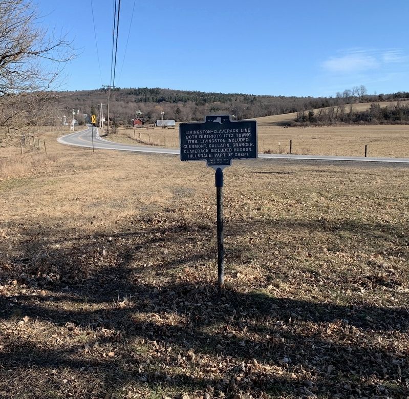 Livingston-Claverack Line Marker. Click for full size. Livingston-Claverack Line Marker image. Click for full size.