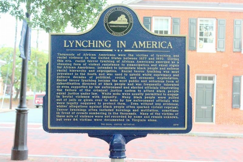 Lynching in America side of Marker image. Click for full size.