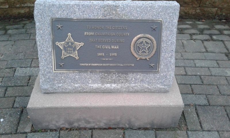 Champaign County Civil War Memorial. Click for full size. Champaign County Civil War Memorial image. Click for full size.