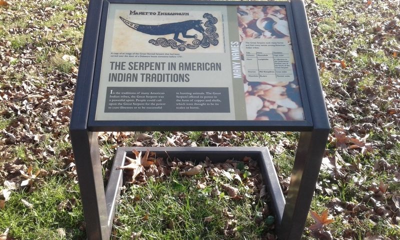 The Serpent In American Indian Traditions Marker image. Click for full size.