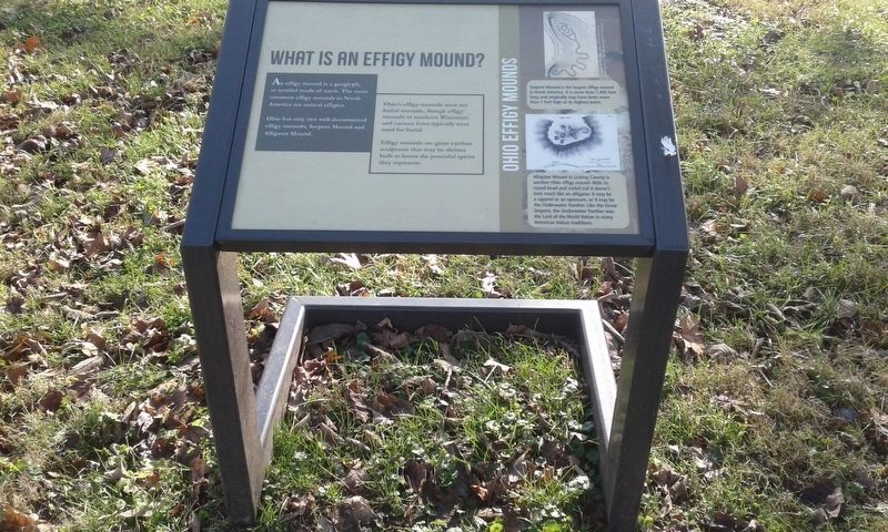 What Is An Effigy Mound? Marker image. Click for full size.